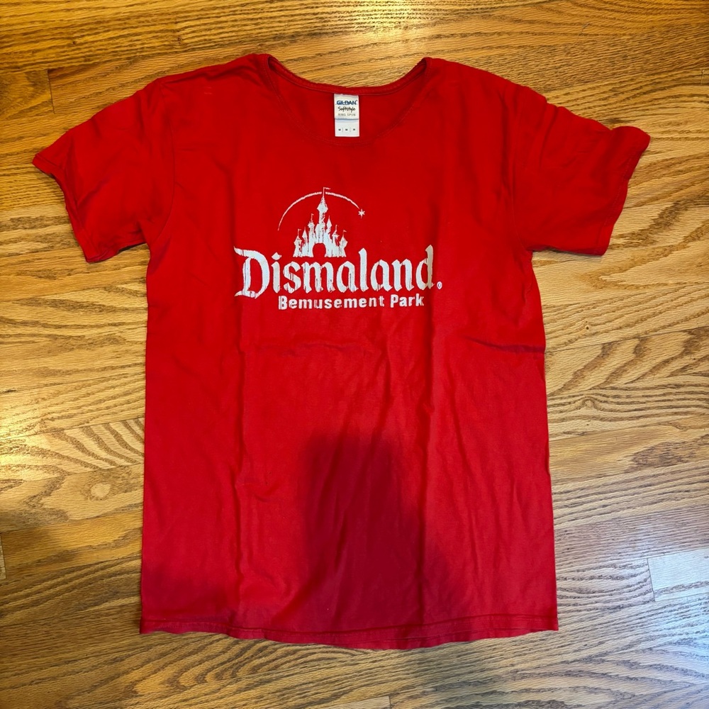Red Adult Banksy Dismaland T-Shirt